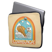 Koekjesmonster Cowabunga! Laptop Sleeve (Voorkant Links)