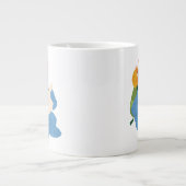 Koekjesmonster die een kaart leest grote koffiekop (Voorkant)