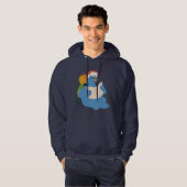 Koekjesmonster die een kaart leest hoodie (Voorkant volledig)