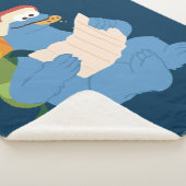 Koekjesmonster die een kaart leest sherpa deken (3/4)