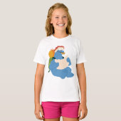 Koekjesmonster die een kaart leest t-shirt (Voorkant volledig)