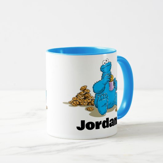 koekjesmonster die koekjes eet mok (Voorkant rechts)