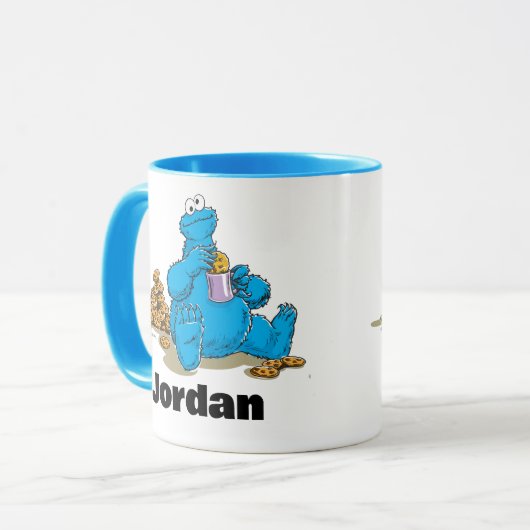  koekjesmonster die koekjes eet mok (Voorkant links)