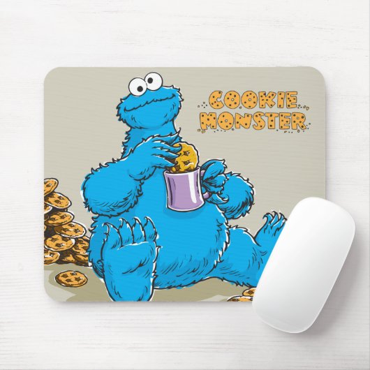  koekjesmonster die koekjes eet muismat (Met muis)