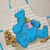  koekjesmonster die koekjes eet schort