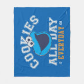 Koekjesmonster elke dag fleece deken (Voorkant)