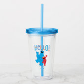 Koekjesmonster en Elmo Hallo! Acryl Drinkbeker (Voorkant)