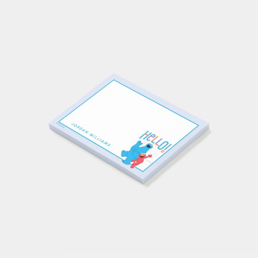 Koekjesmonster en Elmo Hallo! Post-it® Notes (Schuin)