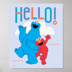 Koekjesmonster en Elmo Hallo! Poster