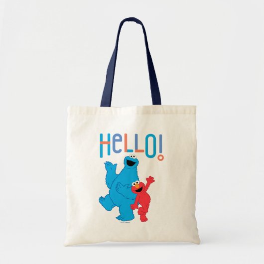 Koekjesmonster en Elmo Hallo! Tote Bag (Voorkant)