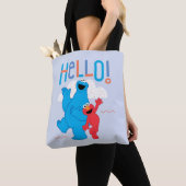 Koekjesmonster en Elmo Hallo! Tote Bag (Dichtbij)