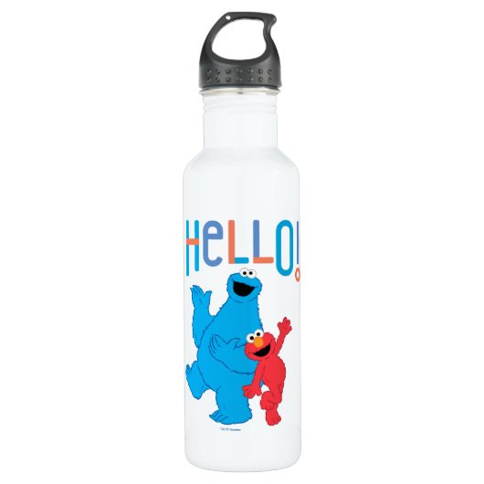 Koekjesmonster en Elmo Hallo! Waterfles (Voorkant)