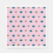 Koekjesmonster en roze koekjespatroon servet (Voorkant)