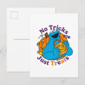 Koekjesmonster | Geen trucjes, gewoon traktaties Briefkaart (Voorkant / Achterkant)