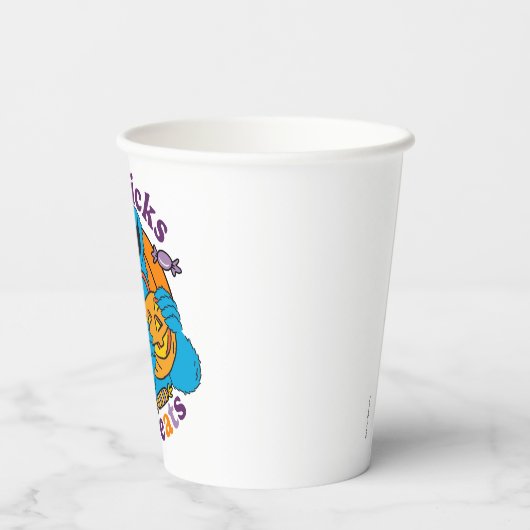 Koekjesmonster | Geen trucjes, gewoon traktaties Papieren Bekers (Achterkant)