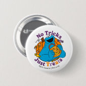 Koekjesmonster | Geen trucjes, gewoon traktaties Ronde Button 5,7 Cm (Voorkant /achterkant)