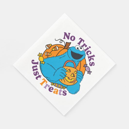 Koekjesmonster | Geen trucjes, gewoon traktaties Servet (Hoek)