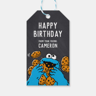Koekjesmonster   Gefeliciteerd met je verjaardag Cadeaulabel