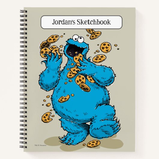 Koekjesmonster Gekke koekjes Tekening Notitieboek (Voorkant)