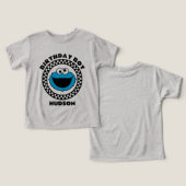 Koekjesmonster geruit verjaardagsjongen (Ontwerp Voorkant & Achterkant)