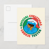 Koekjesmonster | Officiële Kerst Cookie Tester Briefkaart (Voorkant / Achterkant)