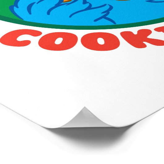 Koekjesmonster | Officiële Kerst Cookie Tester Poster (Hoek)