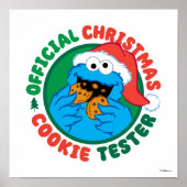 Koekjesmonster | Officiële Kerst Cookie Tester Poster (Voorkant)