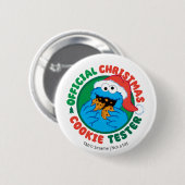 Koekjesmonster | Officiële Kerst Cookie Tester Ronde Button 5,7 Cm (Voorkant /achterkant)