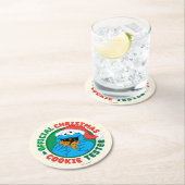 Koekjesmonster | Officiële Kerst Cookie Tester Ronde Kartonnen Onderzetter (Insitu)