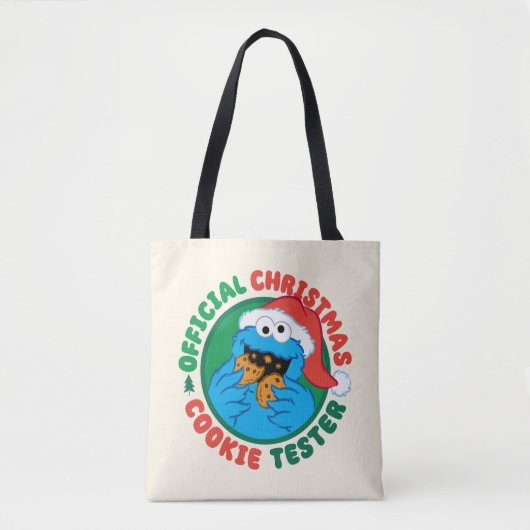 Koekjesmonster | Officiële Kerst Cookie Tester Tote Bag (Voorkant)