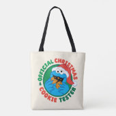 Koekjesmonster | Officiële Kerst Cookie Tester Tote Bag (Achterkant)