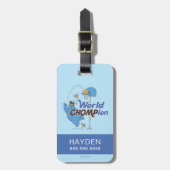 Koekjesmonster | Schieten basketbalhoepels Bagagelabel (Voorkant verticaal)