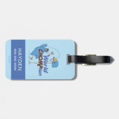 Koekjesmonster | Schieten basketbalhoepels Bagagelabel (Achterkant horizontaal)