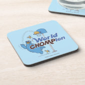 Koekjesmonster | Schieten basketbalhoepels Bier Onderzetter (Linkerzijde)