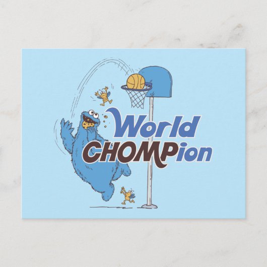 Koekjesmonster | Schieten basketbalhoepels Briefkaart (Voorkant)