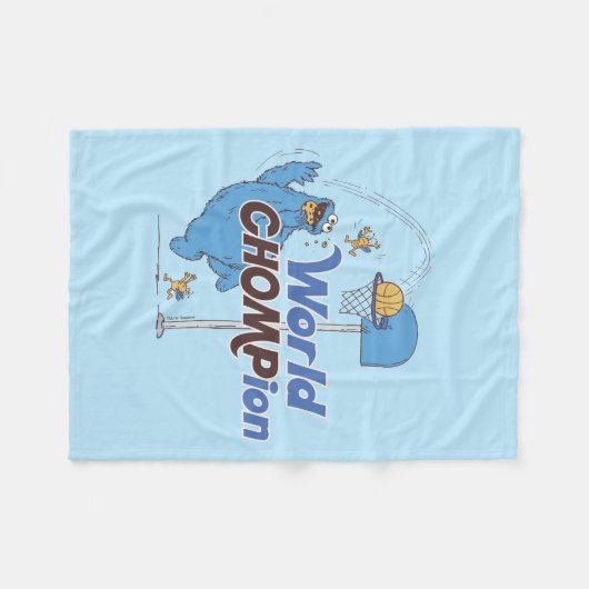Koekjesmonster | Schieten basketbalhoepels Fleece Deken (Voorkant (Horizontaal))