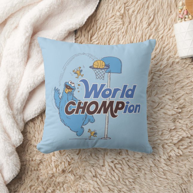 Koekjesmonster | Schieten basketbalhoepels Kussen (Deken)
