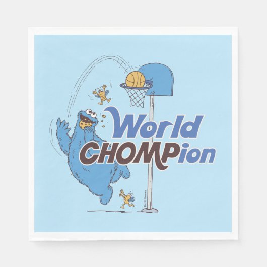 Koekjesmonster | Schieten basketbalhoepels Servet (Voorkant)
