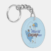 Koekjesmonster | Schieten basketbalhoepels Sleutelhanger (Voorkant Links)