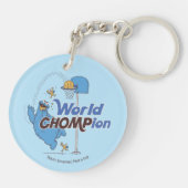 Koekjesmonster | Schieten basketbalhoepels Sleutelhanger (Achterkant)