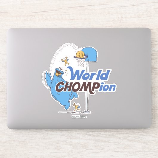 Koekjesmonster | Schieten basketbalhoepels Sticker (Computer)