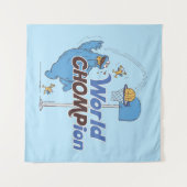 Koekjesmonster | Schieten basketbalhoepels Wandkleed (Voorkant (horizontaal))