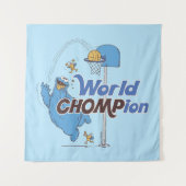 Koekjesmonster | Schieten basketbalhoepels Wandkleed (Voorkant)