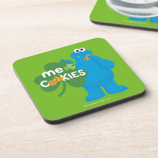 Koekjesmonster | Shamrock Love Bier Onderzetter (Linkerzijde)