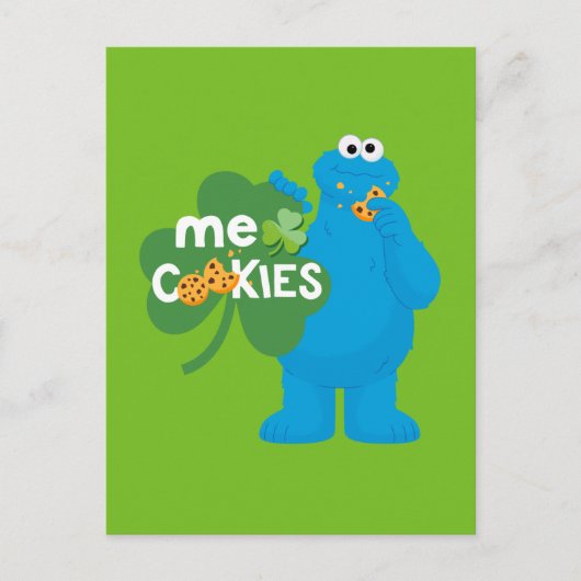 Koekjesmonster | Shamrock Love Briefkaart (Voorkant)