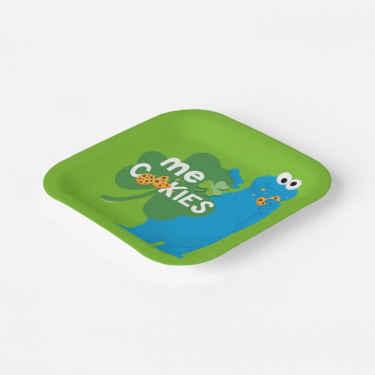 Koekjesmonster | Shamrock Love Papieren Bordje (Gebogen)