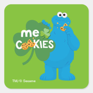 Koekjesmonster Shamrock Love Vierkante Sticker