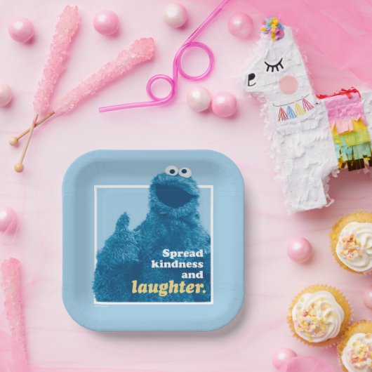Koekjesmonster | Spreid vriendelijkheid en gelach Papieren Bordje (Feest)