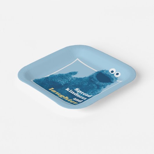 Koekjesmonster | Spreid vriendelijkheid en gelach Papieren Bordje (Gebogen)