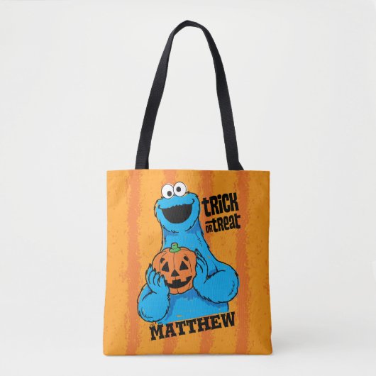 Koekjesmonster - Trick or treat | Jouw namen toevo Tote Bag (Voorkant)